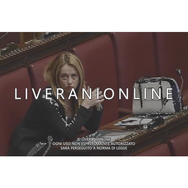 Camera dei Deputati - Mozione di sfiducia nei confronti della Ministra per le riforme costituzionali e i rapporti con il Parlamento Maria Elena Boschi Roma - 18.12.2015 - nella foto: Giorgia Meloni / Ph. Corradetti - AG. Aldo Liverani/ AGENZIA ALDO LIVERANI SAS -