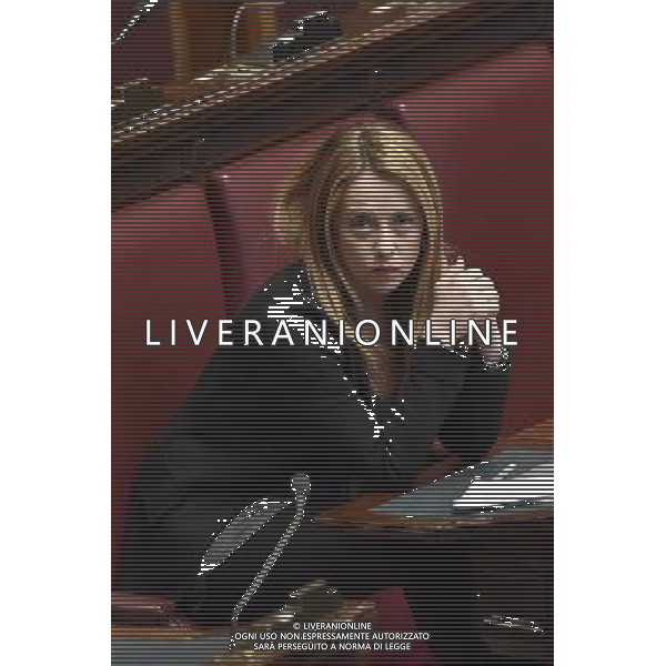 Camera dei Deputati - Mozione di sfiducia nei confronti della Ministra per le riforme costituzionali e i rapporti con il Parlamento Maria Elena Boschi Roma - 18.12.2015 - nella foto: Giorgia Meloni / Ph. Corradetti - AG. Aldo Liverani/ AGENZIA ALDO LIVERANI SAS -
