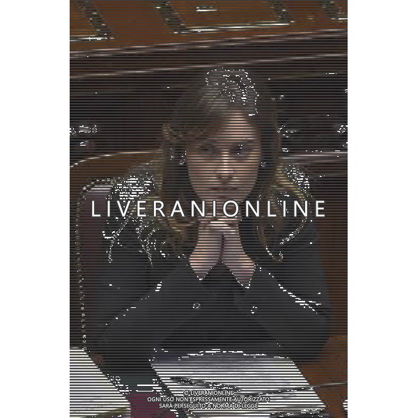 Camera dei Deputati - Mozione di sfiducia nei confronti della Ministra per le riforme costituzionali e i rapporti con il Parlamento Maria Elena Boschi Roma - 18.12.2015 - nella foto: Maria Elena Boschi / Ph. Corradetti - AG. Aldo Liverani/ AGENZIA ALDO LIVERANI SAS -