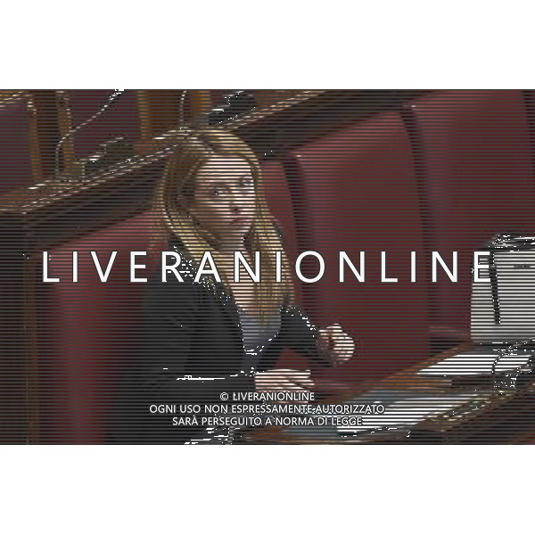 Camera dei Deputati - Mozione di sfiducia nei confronti della Ministra per le riforme costituzionali e i rapporti con il Parlamento Maria Elena Boschi Roma - 18.12.2015 - nella foto: Giorgia Meloni / Ph. Corradetti - AG. Aldo Liverani/ AGENZIA ALDO LIVERANI SAS -