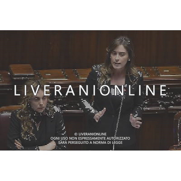 Camera dei Deputati - Mozione di sfiducia nei confronti della Ministra per le riforme costituzionali e i rapporti con il Parlamento Maria Elena Boschi Roma - 18.12.2015 - nella foto: Maria Elena Boschi durante il suo intervento / Ph. Corradetti - AG. Aldo Liverani/ AGENZIA ALDO LIVERANI SAS -