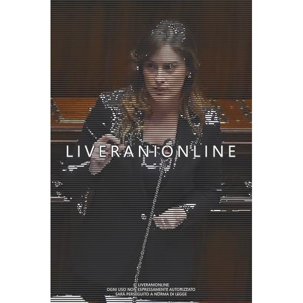 Camera dei Deputati - Mozione di sfiducia nei confronti della Ministra per le riforme costituzionali e i rapporti con il Parlamento Maria Elena Boschi Roma - 18.12.2015 - nella foto: Maria Elena Boschi / Ph. Corradetti - AG. Aldo Liverani/ AGENZIA ALDO LIVERANI SAS -