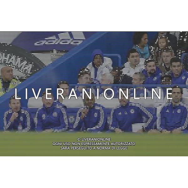 Chelsea caretaker managers Steve Holland (2nd left) and Eddie Newton (3rd left) look on from the bench Photographer Craig Mercer/CameraSport Football - Barclays Premiership - Chelsea v Sunderland - Saturday 19th December 2015 - Stamford Bridge - London Â© CameraSport - 43 Linden Ave. Countesthorpe. Leicester. England. LE8 5PG - Tel: +44 (0) 116 277 4147 - admin@camerasport.com - www.camerasport.com / AGENZIA ALDO LIVERANI SAS - ITALY ONLY EDITORIAL USE ONLY