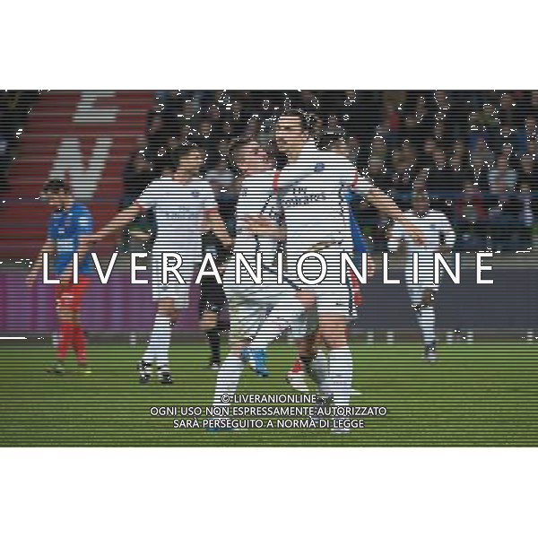 Zlatan IBRAHIMOVIC / Marco VERRATTI - 19.12.2015 - Caen / PSG - 19eme journee Ligue 1 Photo : Nolwenn Le Gouic / Icon Sport / AGENZIA ALDO LIVERANI SAS - ITALY ONLY EDITORIAL USE ONLY
