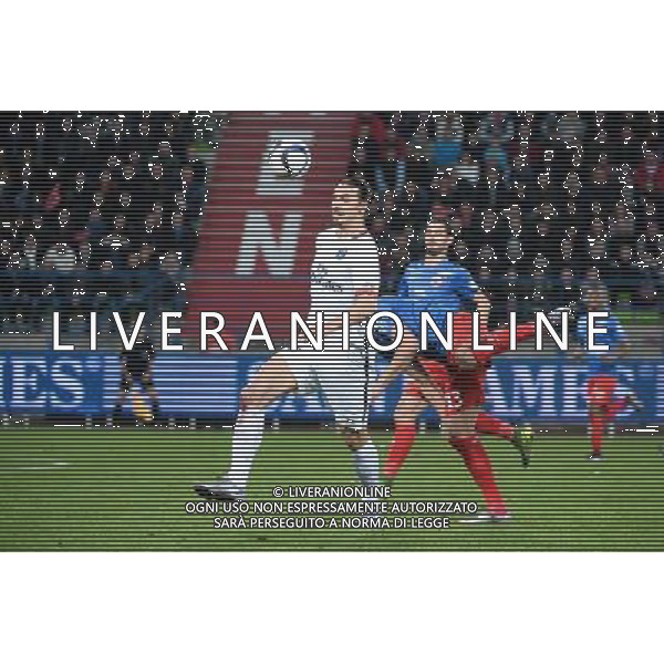 Zlatan IBRAHIMOVIC / Syam BEN YOUSSEF - 19.12.2015 - Caen / PSG - 19eme journee Ligue 1 Photo : Nolwenn Le Gouic / Icon Sport / AGENZIA ALDO LIVERANI SAS - ITALY ONLY EDITORIAL USE ONLY