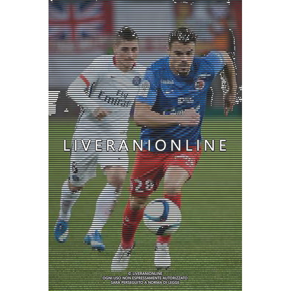 Damien DA SILVA / Marco VERRATTI - 19.12.2015 - Caen / PSG - 19eme journee Ligue 1 Photo : Nolwenn Le Gouic / Icon Sport / AGENZIA ALDO LIVERANI SAS - ITALY ONLY EDITORIAL USE ONLY