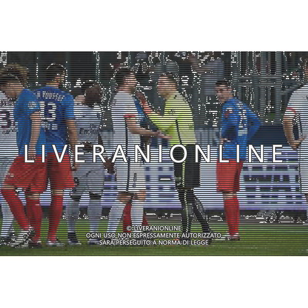 Remy VERCOUTRE / Thiago MOTTA - 19.12.2015 - Caen / PSG - 19eme journee Ligue 1 Photo : Nolwenn Le Gouic / Icon Sport / AGENZIA ALDO LIVERANI SAS - ITALY ONLY EDITORIAL USE ONLY
