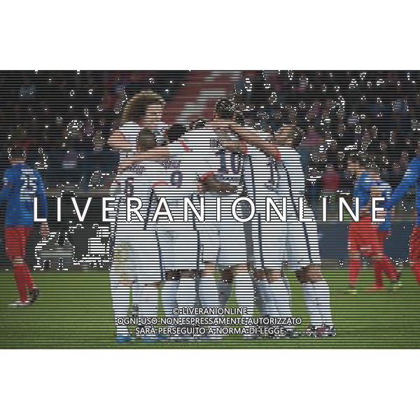 Zlatan IBRAHIMOVIC / David LUIZ - 19.12.2015 - Caen / PSG - 19eme journee Ligue 1 Photo : Nolwenn Le Gouic / Icon Sport / AGENZIA ALDO LIVERANI SAS - ITALY ONLY EDITORIAL USE ONLY
