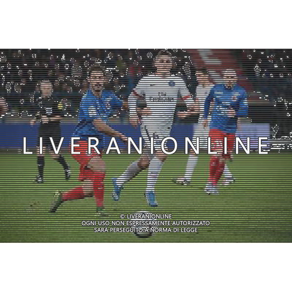 Marco VERRATTI / Nicolas SEUBE - 19.12.2015 - Caen / PSG - 19eme journee Ligue 1 Photo : Nolwenn Le Gouic / Icon Sport / AGENZIA ALDO LIVERANI SAS - ITALY ONLY EDITORIAL USE ONLY