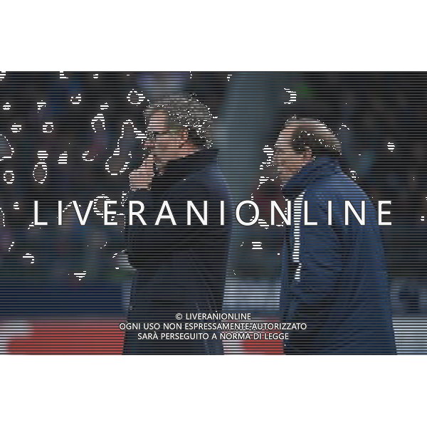 Jean Louis GASSET / Laurent BLANC - 19.12.2015 - Caen / PSG - 19eme journee Ligue 1 Photo : Nolwenn Le Gouic / Icon Sport / AGENZIA ALDO LIVERANI SAS - ITALY ONLY EDITORIAL USE ONLY