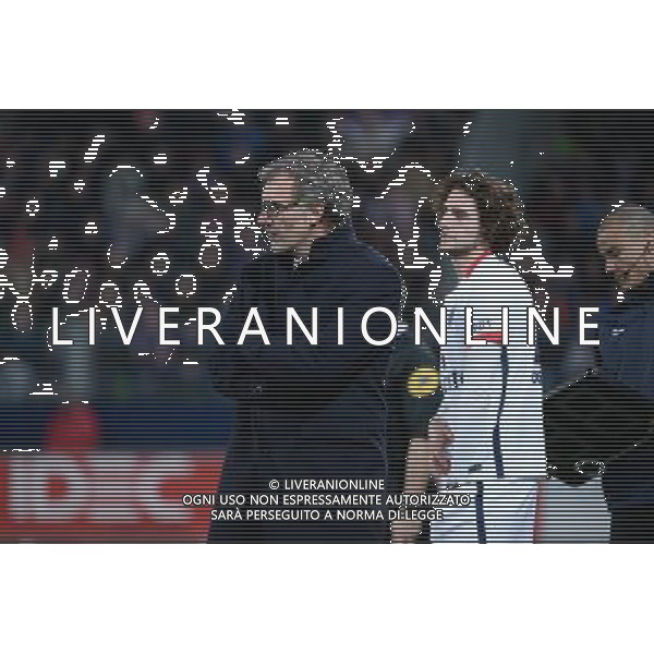 Laurent BLANC / Adrien RABIOT - 19.12.2015 - Caen / PSG - 19eme journee Ligue 1 Photo : Nolwenn Le Gouic / Icon Sport / AGENZIA ALDO LIVERANI SAS - ITALY ONLY EDITORIAL USE ONLY