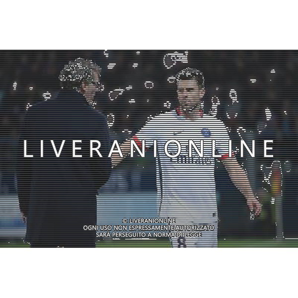 Laurent BLANC / Thiago MOTTA - 19.12.2015 - Caen / PSG - 19eme journee Ligue 1 Photo : Nolwenn Le Gouic / Icon Sport / AGENZIA ALDO LIVERANI SAS - ITALY ONLY EDITORIAL USE ONLY