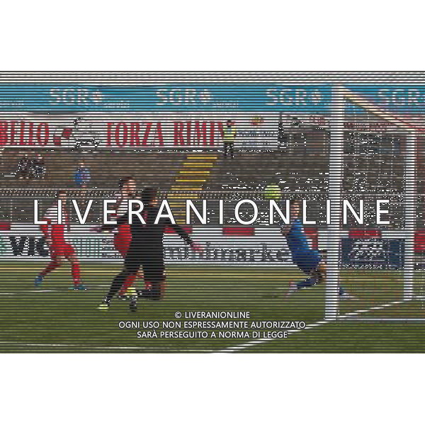 Campionato Lega Pro, Girone B, 16» giornata, RIMINI vs ANCONA del 19/12/2015, nella foto IL TIRO DI CASIRAGHI, ENTRA NELLA PORTA DEL RIMINI ©CLAUDIO ZAMAGNI/AGENZIA ALDO LIVERANI S.A.S.