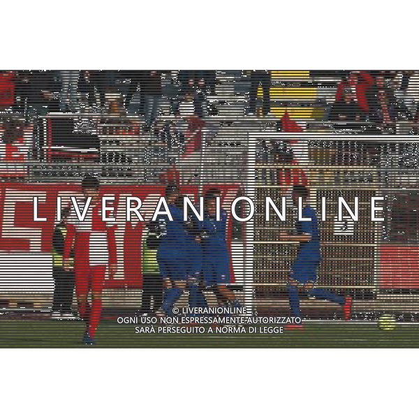 Campionato Lega Pro, Girone B, 16» giornata, RIMINI vs ANCONA del 19/12/2015, nella foto L\'ESULTANZA DELL\' ANCONA, ©CLAUDIO ZAMAGNI/AGENZIA ALDO LIVERANI S.A.S.