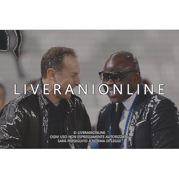 Jean Pierre Papin / Basile Boli - 20.12.2015 - Bordeaux / Marseille - 19eme journee de Ligue 1 Photo : Manu Blondeau / Icon Sport *** Local Caption *** AG ALDO LIVERANI SAS ONLY ITALY *** Local Caption *** AG ALDO LIVERANI SAS ONLY ITALY
