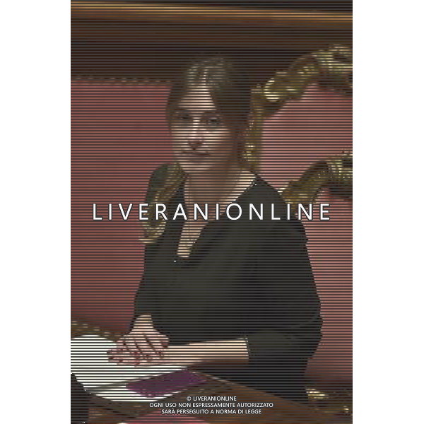 Palazzo Madama Discussione sulla Legge di Stabilita\' Roma - 22.12.2015 - nella foto: Maria Elena Boschi / Ph. Corradetti - AG. Aldo Liverani