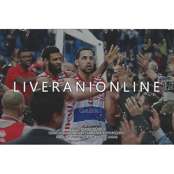 Lega Basket serie A, 13» giornata, Consultinvest Pesaro vs EA7 Emporio Armani Milano, 23/12/2015, nella foto: AUSTIN DAYE, FESTEGGIA LA vittoria, ©CLAUDIO ZAMAGNI/AGENZIA ALDO LIVERANI S.A.S.