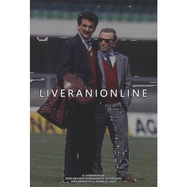 RETROSPETTIVA GIAN MAURO BORSANO PRESIDENTE TORINO CALCIO NELLA FOTO GIAN MAURO BORSANO CON EMILIANO MONDONICO AG ALDO LIVERANI SAS