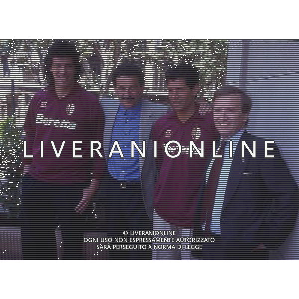 RETROSPETTIVA GIAN MAURO BORSANO PRESIDENTE TORINO CALCIO NELLA FOTO WALTER CASAGRANDE EMILAINO MONDONICO VINCENZO SCIFO E GIAN MAURO BERSANO AG ALDO LIVERANI SAS