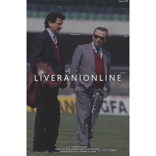 RETROSPETTIVA GIAN MAURO BORSANO PRESIDENTE TORINO CALCIO NELLA FOTO GIAN MAURO BORSANO E EMILIANO MONDONICO AG ALDO LIVERANI SAS