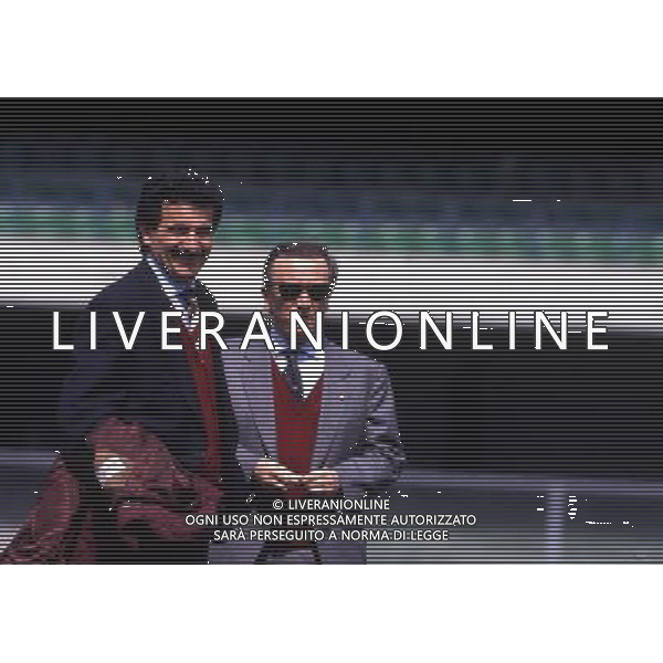 RETROSPETTIVA GIAN MAURO BORSANO PRESIDENTE TORINO CALCIO NELLA FOTO GIAN MAURO BORSANO CON EMILIANO MONDONICO AG ALDO LIVERANI SAS