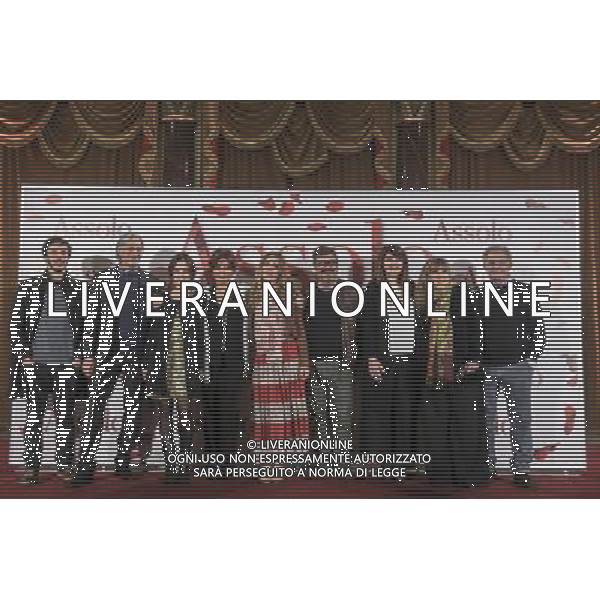 Photocall del film \'Assolo\' Roma - 28.12.2015 Hotel St Regis - nella foto: Il cast con la regista Laura Morante / Ph. Corradetti - AG. Aldo Liverani