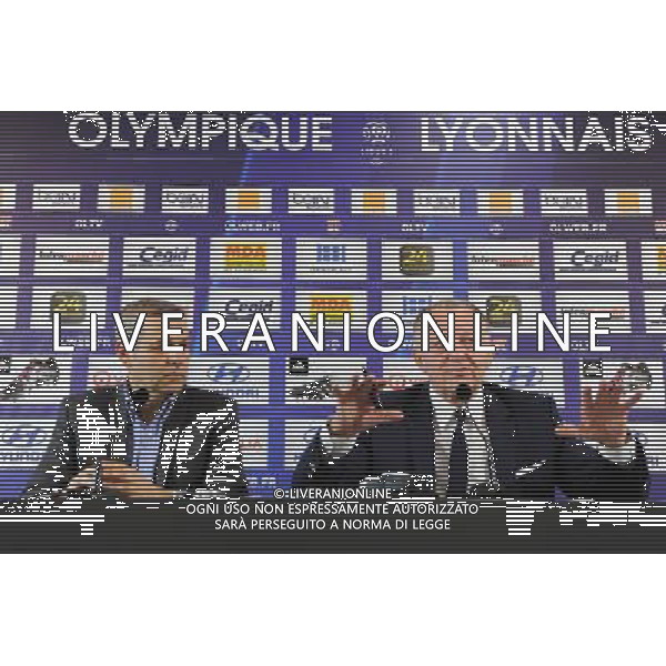 Bruno GENESIO / Jean Michel AULAS - 28.12.2015 - Conference de presse de Lyon - Nouvel entraineur Photo : Jean Paul Thomas / Icon Sport AG ALDO LIVERANI SAS *** Local Caption ***