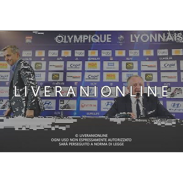 Bruno GENESIO / Jean Michel AULAS - 28.12.2015 - Conference de presse de Lyon - Nouvel entraineur Photo : Jean Paul Thomas / Icon Sport AG ALDO LIVERANI SAS