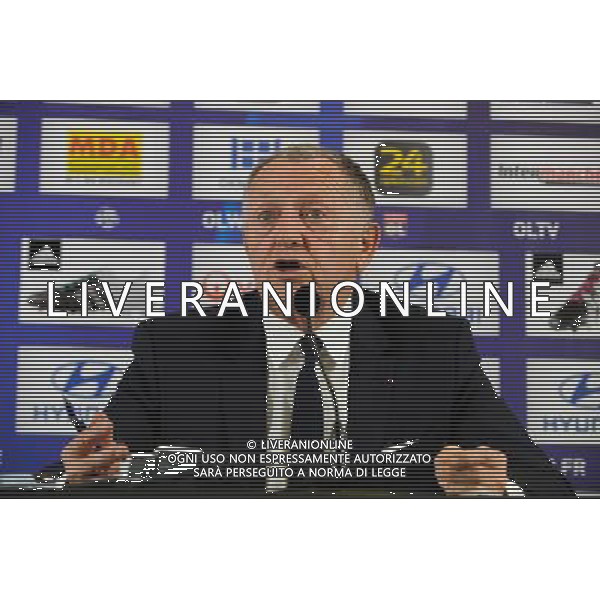 Jean Michel AULAS - 28.12.2015 - Conference de presse de Lyon - Nouvel entraineur Photo : Jean Paul Thomas / Icon Sport AG ALDO LIVERANI SAS