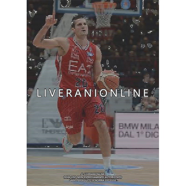 Beko Lega Basket Serie A 2015/2016 Giornata 15 Milano - 02.01.2016 EA7 Emporio Armani Milano-Banco di Sardegna Sassari Nella Foto:Cinciarini Andrea /Ph.Vitez-Ag. Aldo Liverani