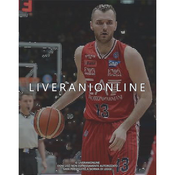 Beko Lega Basket Serie A 2015/2016 Giornata 15 Milano - 02.01.2016 EA7 Emporio Armani Milano-Banco di Sardegna Sassari Nella Foto:Macvan Milan /Ph.Vitez-Ag. Aldo Liverani