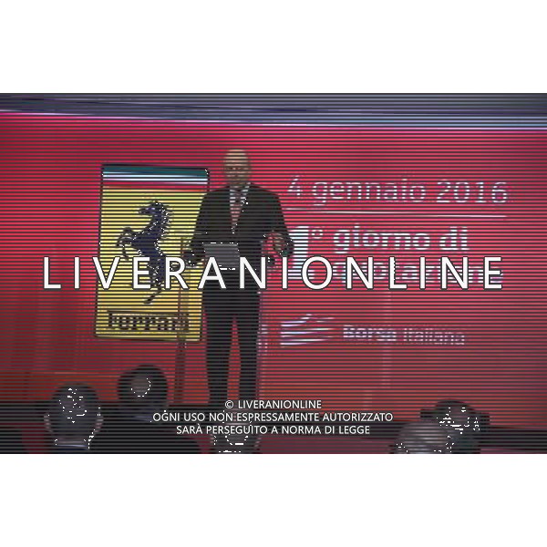 MILANO 04/01/2016 BORSA DI MILANO PRIMO GIORNO DI QUOTAZIONE AZIONI DELLA FERRARI NELLA FOTO Amm delegato borsa di Milano Jesuralmi FOTO ALDO GAZZANIGA-AG ALDO LIVERANI SAS