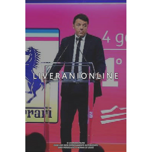 MILANO 04/01/2016 BORSA DI MILANO PRIMO GIORNO DI QUOTAZIONE AZIONI DELLA FERRARI NELLA FOTO MATTEO RENZI FOTO ALDO GAZZANIGA-AG ALDO LIVERANI SAS