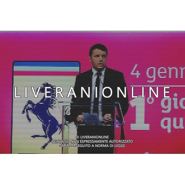 MILANO 04/01/2016 BORSA DI MILANO PRIMO GIORNO DI QUOTAZIONE AZIONI DELLA FERRARI NELLA FOTO MATTEO RENZI FOTO ALDO GAZZANIGA-AG ALDO LIVERANI SAS