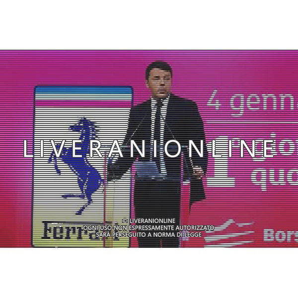 MILANO 04/01/2016 BORSA DI MILANO PRIMO GIORNO DI QUOTAZIONE AZIONI DELLA FERRARIâ€¨NELLA FOTO MATTEO RENZIâ€¨Â©GAZZANIGA/AGENZIA ALDO LIVERANI SAS