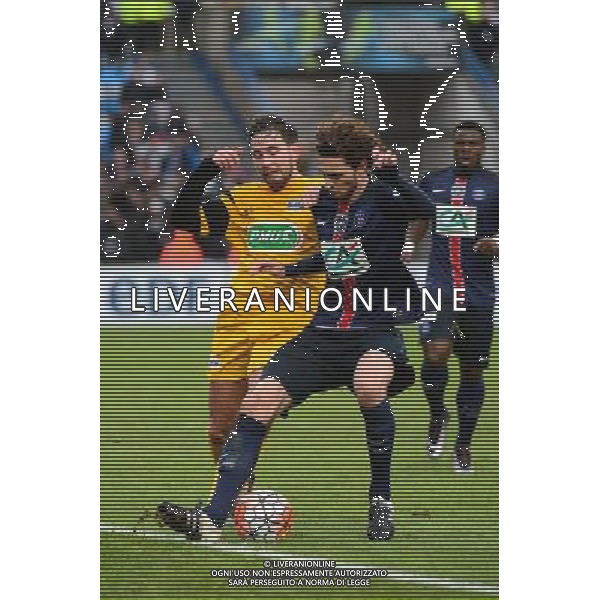 Adrien RABIOT / Geoffrey CABAYE - 03.01.2016 - Wasquehal / PSG - 32es Coupe de France Photo: Dave Winter / Icon Sport /AGENZIA ALDO LIVERANI SAS - - ITALY ONLY - EDITORIAL USE ONLY -