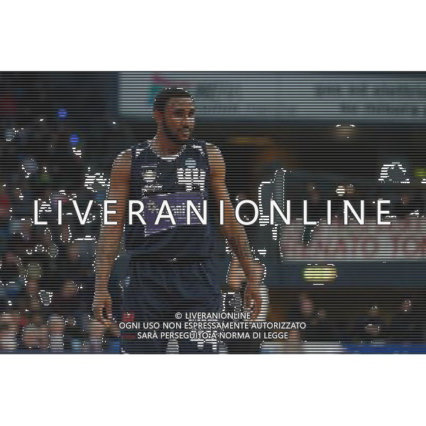 Lega Basket serie A, 15» giornata, Consultinvest Pesaro vs Manital Torino 04/01/2016 nella foto: IAN MILLER, SE LA RIDE SOTTO I BAFFI ©CLAUDIO ZAMAGNI/AGENZIA ALDO LIVERANI S.A.S.