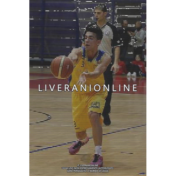 Basket serie B, Girone A, 16» giornata, NTS Basket Rimini Crabs vs Basket Golfo Piombino, 06/01/2016, nella foto: PEDRONI EDOARDO , GOLFO PIOMBINO, DURANTE UN PASSAGGIO, ©CLAUDIO ZAMAGNI/AGENZIA ALDO LIVERANI S.A.S.