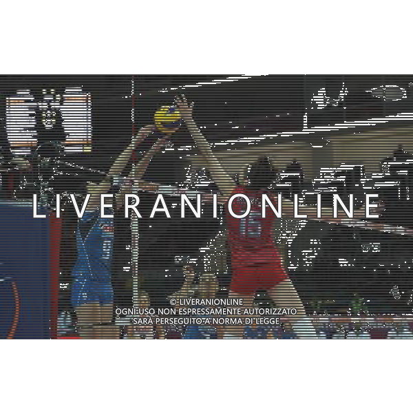 2016 European Olympic Qualification Pool B dAY 2 - match Italy and Russia at Baskent Volleyball Hall in Ankara on January 5, 2016. Final Score: Italy 1 - Russia 3 Pictured: Tatiana Kosheleva #15 of Russia and Nadia Centoni #9 of Italy. SIATKOWKA KOBIET TURNIEJ KWALIFIKACYJNY KWALIFIKACJE OLIMPIJSKIE RIO 2016 WLOCHY vs ROSJA FOT. SESKIM/NEWSPIX.PL POLAND, TURKEY, UK, AUSTRIA AND GERMANY OUT !!! --- Newspix.pl AG ALDO LIVERANI SAS ONLY ITALY *** Local Caption *** www.newspix.pl mail us: info@newspix.pl call us: 0048 022 23 22 222 --- Polish Picture Agency by Ringier Axel Springer Poland