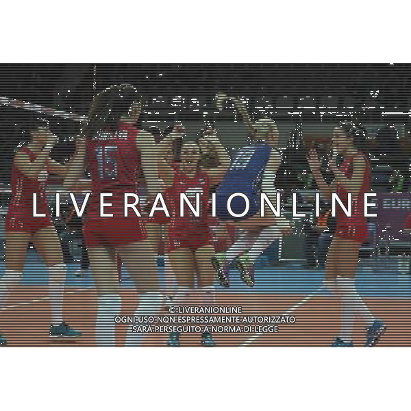 2016 European Olympic Qualification Pool B dAY 2 - match Italy and Russia at Baskent Volleyball Hall in Ankara on January 5, 2016. Final Score: Italy 1 - Russia 3 Pictured: Ekaterina Kosianenko #10 of Russia. SIATKOWKA KOBIET TURNIEJ KWALIFIKACYJNY KWALIFIKACJE OLIMPIJSKIE RIO 2016 WLOCHY vs ROSJA FOT. SESKIM/NEWSPIX.PL POLAND, TURKEY, UK, AUSTRIA AND GERMANY OUT !!! --- Newspix.pl AG ALDO LIVERANI SAS ONLY ITALY *** Local Caption *** www.newspix.pl mail us: info@newspix.pl call us: 0048 022 23 22 222 --- Polish Picture Agency by Ringier Axel Springer Poland
