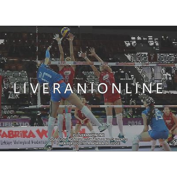 2016 European Olympic Qualification Pool B dAY 2 - match Italy and Russia at Baskent Volleyball Hall in Ankara on January 5, 2016. Final Score: Italy 1 - Russia 3 Pictured: Nataliia Obmochaeva #8, Ekaterina Lyubushkina #7 of Russia and Valentina Diouf #17 of Italy. SIATKOWKA KOBIET TURNIEJ KWALIFIKACYJNY KWALIFIKACJE OLIMPIJSKIE RIO 2016 WLOCHY vs ROSJA FOT. SESKIM/NEWSPIX.PL POLAND, TURKEY, UK, AUSTRIA AND GERMANY OUT !!! --- Newspix.pl AG ALDO LIVERANI SAS ONLY ITALY *** Local Caption *** www.newspix.pl mail us: info@newspix.pl call us: 0048 022 23 22 222 --- Polish Picture Agency by Ringier Axel Springer Poland