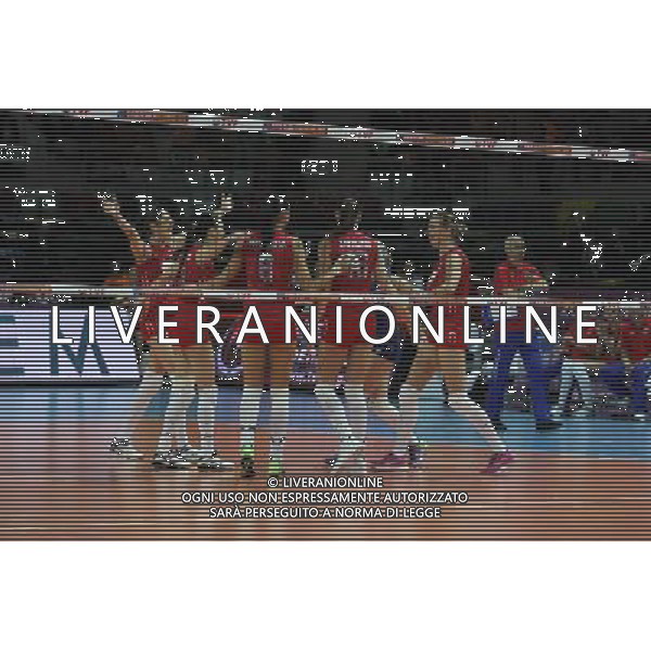 2016 European Olympic Qualification Pool B dAY 2 - match Italy and Russia at Baskent Volleyball Hall in Ankara on January 5, 2016. Final Score: Italy 1 - Russia 3 Pictured: Russia Players celebrate for victory. SIATKOWKA KOBIET TURNIEJ KWALIFIKACYJNY KWALIFIKACJE OLIMPIJSKIE RIO 2016 WLOCHY vs ROSJA FOT. SESKIM/NEWSPIX.PL POLAND, TURKEY, UK, AUSTRIA AND GERMANY OUT !!! --- Newspix.pl AG ALDO LIVERANI SAS ONLY ITALY *** Local Caption *** www.newspix.pl mail us: info@newspix.pl call us: 0048 022 23 22 222 --- Polish Picture Agency by Ringier Axel Springer Poland