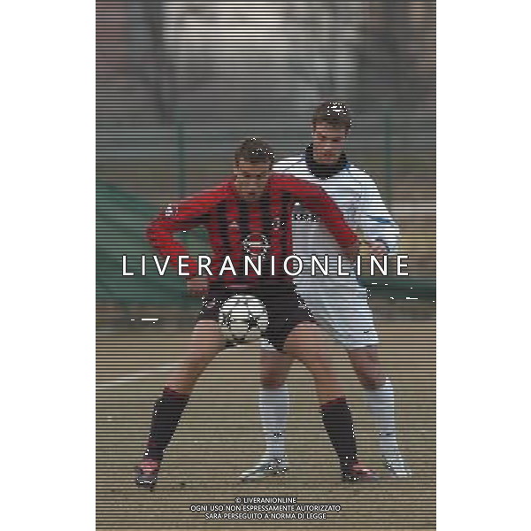 Settimo Milanese 16/02/2005 Ritorno coppa Italia Primavera 2004/05 nella foto: Marzeglia e Visconti foto Danilo Recalcati/Ag.Aldo Liverani
