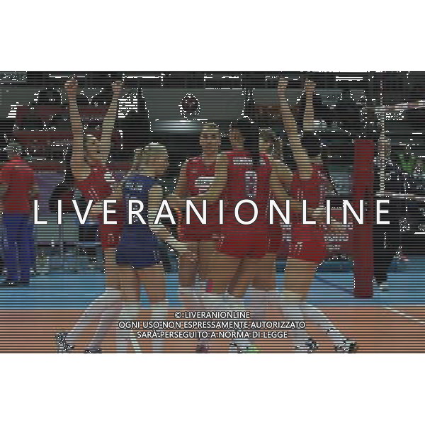2016 European Olympic Qualification Pool B dAY 2 - match Italy and Russia at Baskent Volleyball Hall in Ankara on January 5, 2016. Final Score: Italy 1 - Russia 3 Pictured: Russia Players celebrate for victory. SIATKOWKA KOBIET TURNIEJ KWALIFIKACYJNY KWALIFIKACJE OLIMPIJSKIE RIO 2016 WLOCHY vs ROSJA FOT. SESKIM/NEWSPIX.PL POLAND, TURKEY, UK, AUSTRIA AND GERMANY OUT !!! --- Newspix.pl AG ALDO LIVERANI SAS ONLY ITALY *** Local Caption *** www.newspix.pl mail us: info@newspix.pl call us: 0048 022 23 22 222 --- Polish Picture Agency by Ringier Axel Springer Poland