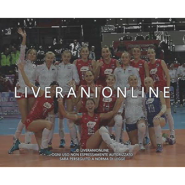 2016 European Olympic Qualification Pool B dAY 2 - match Italy and Russia at Baskent Volleyball Hall in Ankara on January 5, 2016. Final Score: Italy 1 - Russia 3 Pictured: Russia Players celebrate for victory. SIATKOWKA KOBIET TURNIEJ KWALIFIKACYJNY KWALIFIKACJE OLIMPIJSKIE RIO 2016 WLOCHY vs ROSJA FOT. SESKIM/NEWSPIX.PL POLAND, TURKEY, UK, AUSTRIA AND GERMANY OUT !!! --- Newspix.pl AG ALDO LIVERANI SAS ONLY ITALY *** Local Caption *** www.newspix.pl mail us: info@newspix.pl call us: 0048 022 23 22 222 --- Polish Picture Agency by Ringier Axel Springer Poland