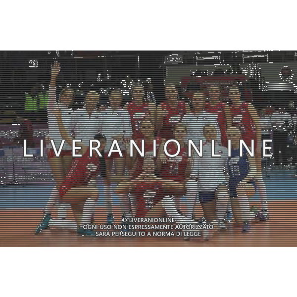 2016 European Olympic Qualification Pool B dAY 2 - match Italy and Russia at Baskent Volleyball Hall in Ankara on January 5, 2016. Final Score: Italy 1 - Russia 3 Pictured: Russia Players celebrate for victory. SIATKOWKA KOBIET TURNIEJ KWALIFIKACYJNY KWALIFIKACJE OLIMPIJSKIE RIO 2016 WLOCHY vs ROSJA FOT. SESKIM/NEWSPIX.PL POLAND, TURKEY, UK, AUSTRIA AND GERMANY OUT !!! --- Newspix.pl AG ALDO LIVERANI SAS ONLY ITALY *** Local Caption *** www.newspix.pl mail us: info@newspix.pl call us: 0048 022 23 22 222 --- Polish Picture Agency by Ringier Axel Springer Poland