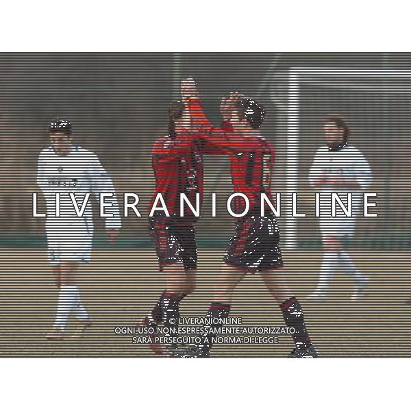 Settimo Milanese 16/02/2005 Ritorno coppa Italia Primavera 2004/05 nella foto: Esultanza Milan foto Danilo Recalcati/Ag.Aldo Liverani