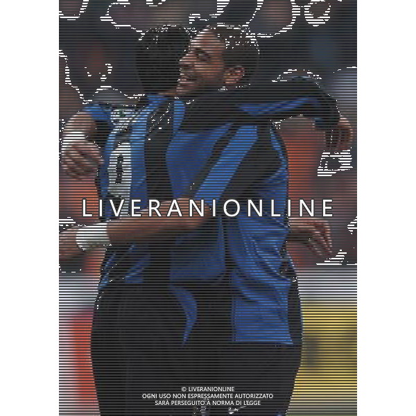 Milano 16/02/2005 coppa italia tim 2004/05 inter-atalanta 3:0 nella foto adriano e cruz ph marco luzzani/ag aldo liverani s.a.s.