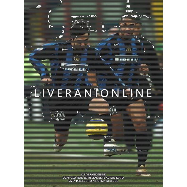 Milano 16/02/2005 coppa italia tim 2004/05 inter-atalanta 3:0 nella foto recoba e adriano ph marco luzzani/ag aldo liverani s.a.s.