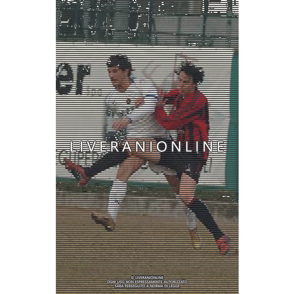 Settimo Milanese 16/02/2005 Ritorno coppa Italia Primavera 2004/05 nella foto: Izecson Rodrigo Dos Santos Leite con Croce foto Danilo Recalcati/Ag.Aldo Liverani